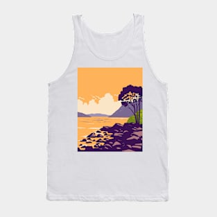 Loch Ness and the Caledonian Canal in Scottish Highlands of Scotland WPA Art Deco Poster Tank Top